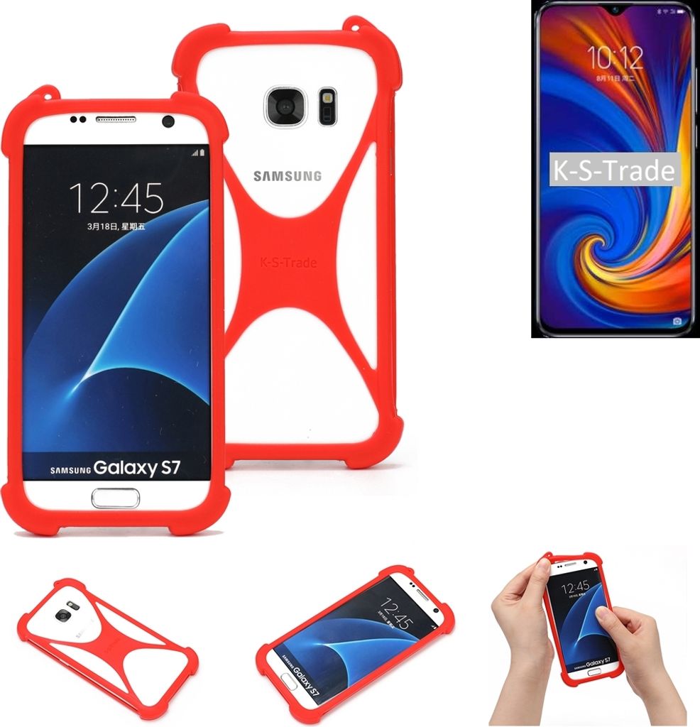 K-S-Trade Handy-Hülle kompatibel mit Lenovo Z5s Schutz-Hülle Bumper Silikon Schutz Hülle Cover Case Silikoncase Silikonbumper TPU Softcase