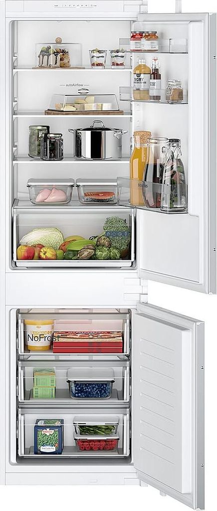 Réfrigérateur combiné intégrable à glissières 260l blanc - Image du produit 