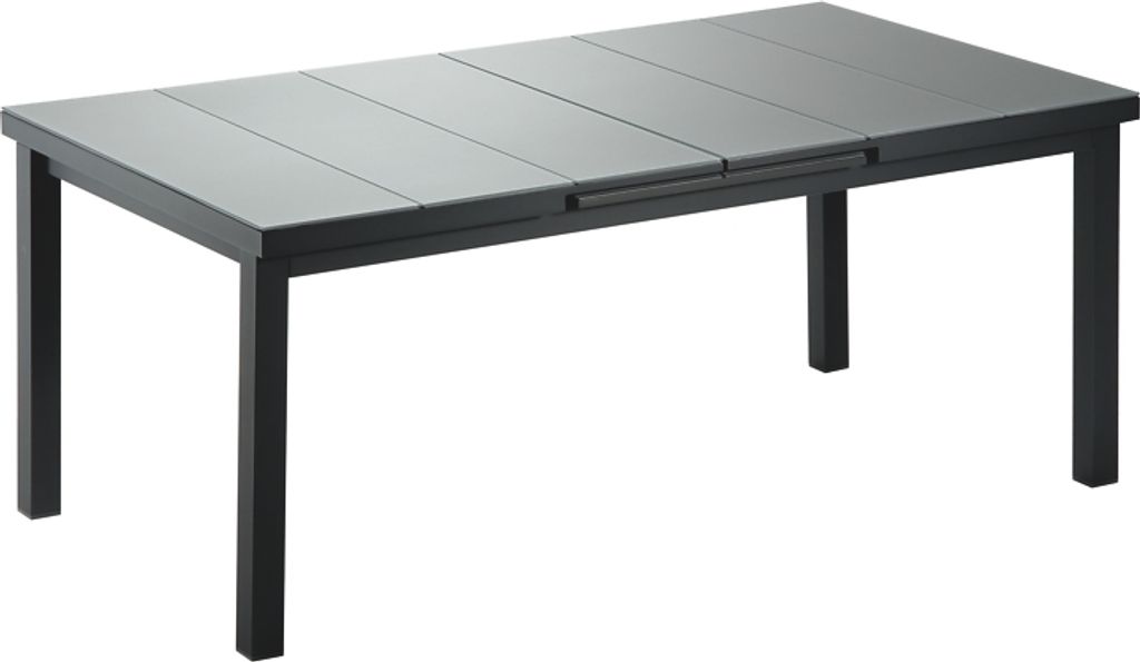 Gartentisch Nancyx 180x100 Ausziehbar 240 ES-Glas Grau Gestell Alu Anthrazit
