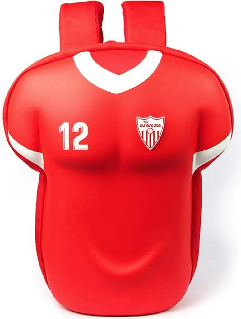 Zaino scuola "Calciatore del Monaco" rosso e bianco - 1