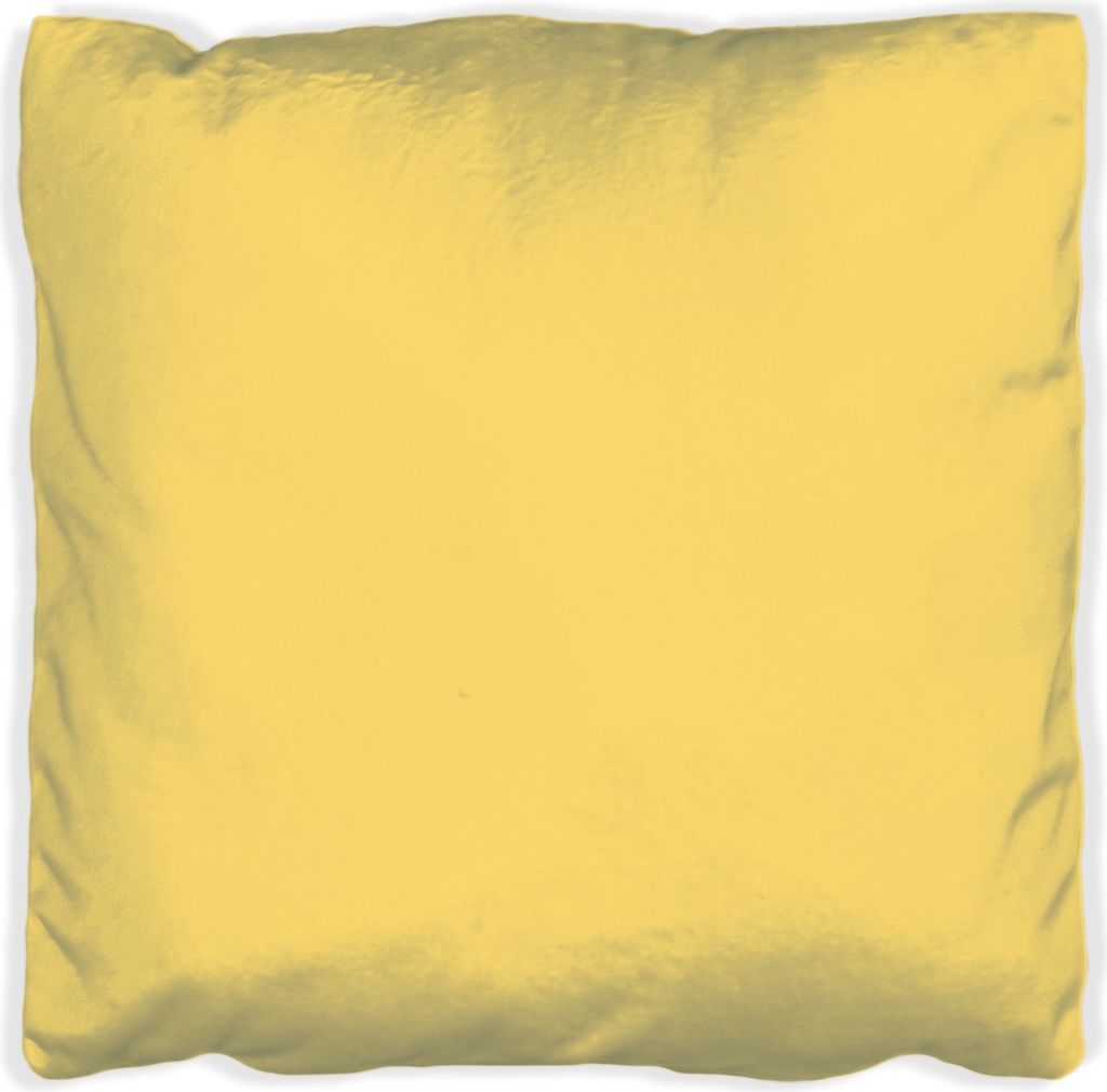 Wallario Premium Kissen, weiche Oberfläche, mit Motiv Pastellgelb, Größe: 60 x 60 cm, mit weißer Rückseite