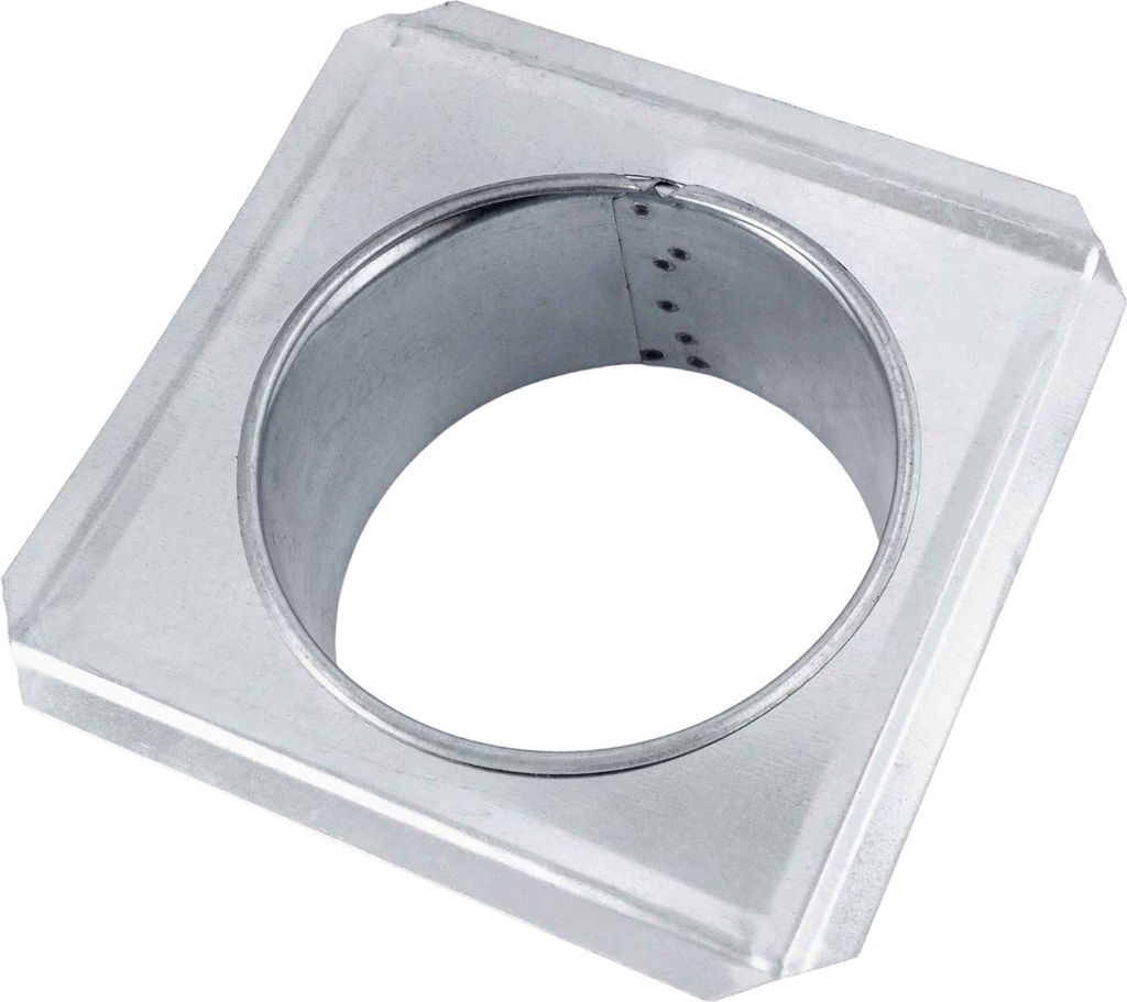 BAUSTER OCYNK Metallflansch Wandflansch Lüftungskanal Verzinkte Rohrrosette Rohrflansch verzinkt Rohrabdeckrosette verzinkt 110 mm