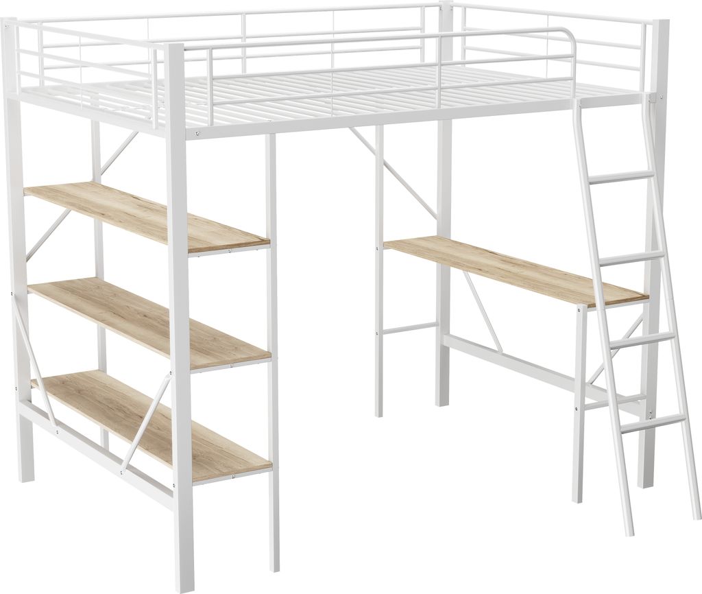 Łóżko piętrowe Flieks 90x200cm z biurkiem i półką, łóżko na Zdjęcie produktu 5