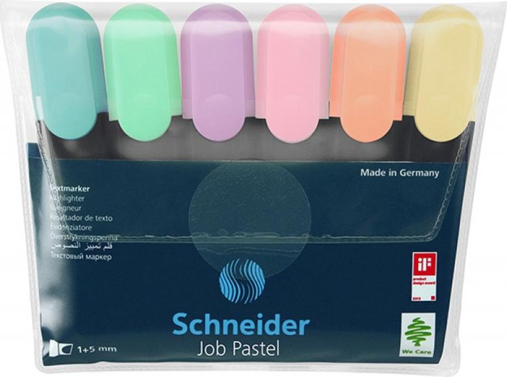 Schneider Schreibgeräte Job Pastell Textmarker Mehrfarbig Produktbild 