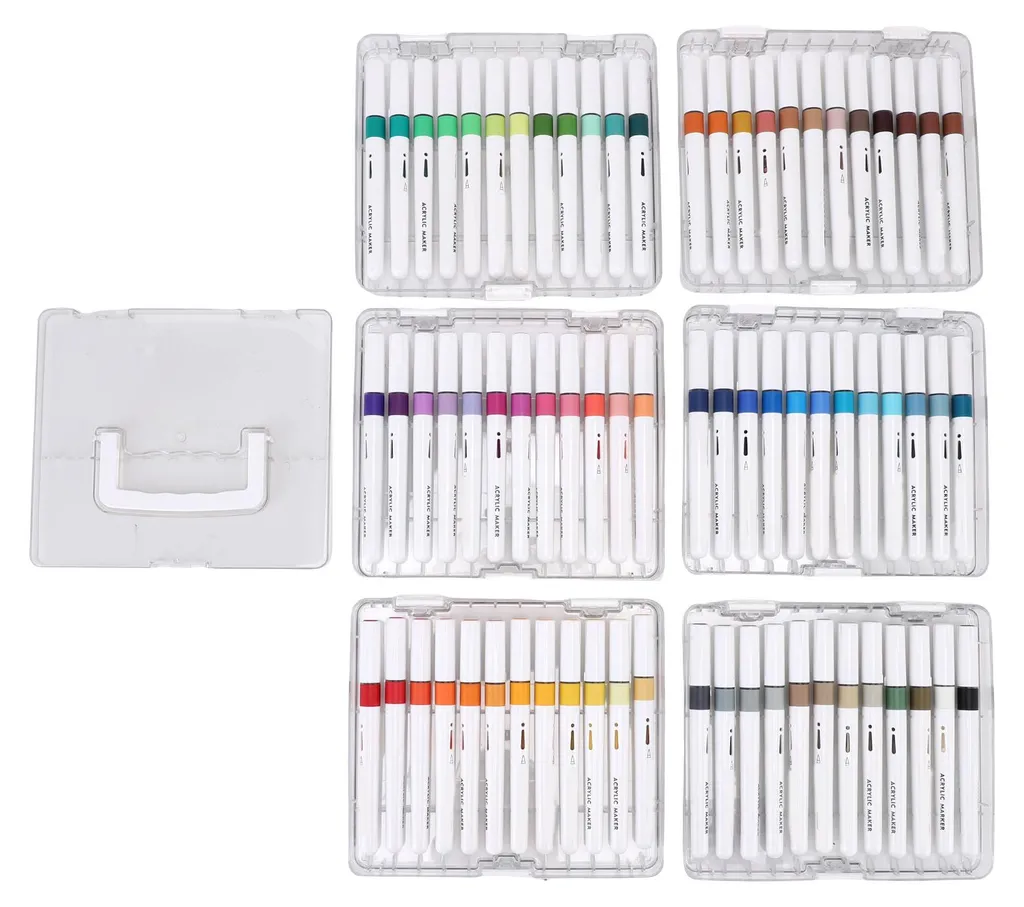 Feutres Acryliques Multisupports : Pack de 72 Stylo Peinture pour Art