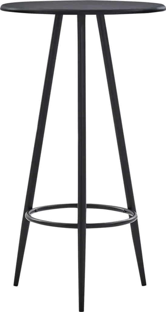 Ensemble mange-debout et 2 tabourets tissu gris foncé - Coin café convivial - 2