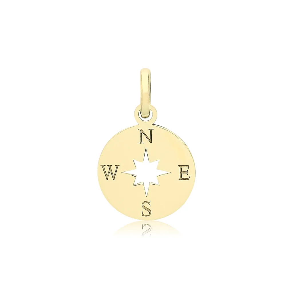 Pendentif Boussole Or Femme : Le Cadeau Idéal en Or Jaune 375/1000