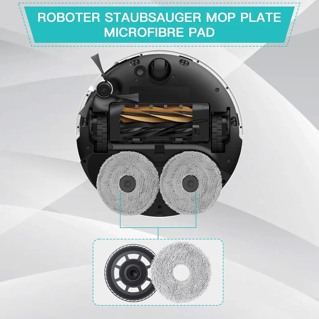 Roboter Deals – 2 Piastre Supporto Tergicristallo Con Panni Per Dreame X50 Ultra – Ricambi Originali Qualità Tedesca - 5