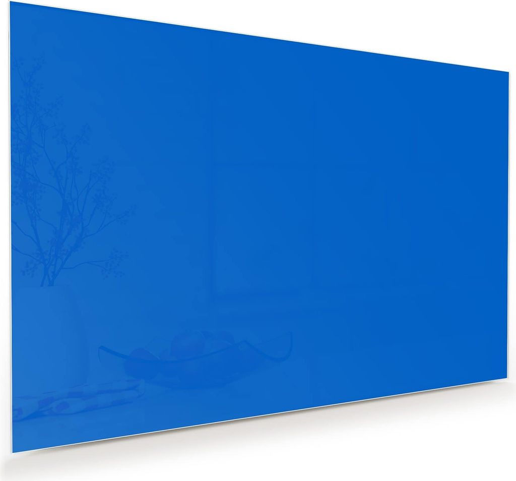 Glasbild 75x50cm in XXL für Wohnzimmer, Schlafzimmer Motiv Blauer Hintergrund II