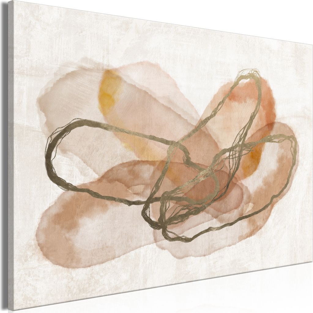 Vliesstoff Leinwandbild - Delicate Composition (1 Part) Wide 90x60 cm Abstrakt a-A-0784-b-a
