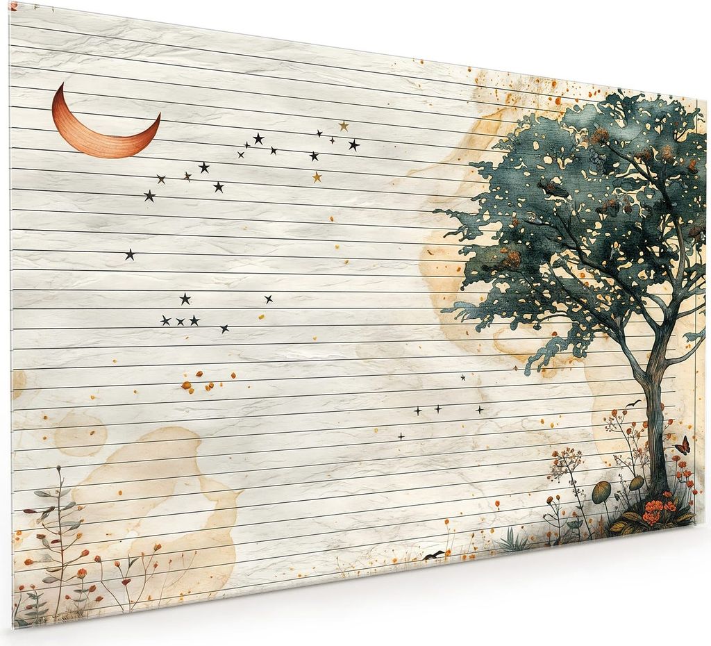 Küchenrückwand Spritzschutz Glas mit Motiv Natur Notizblock 40 x 40 cm