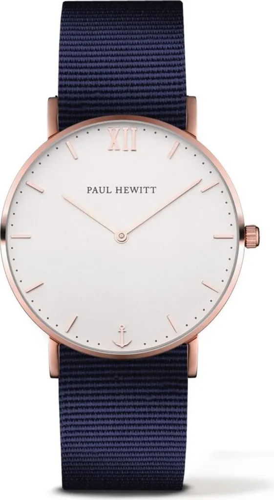 Montre Quartz Unisexe Paul Hewitt avec Bracelet Nylon Bleu 39mm