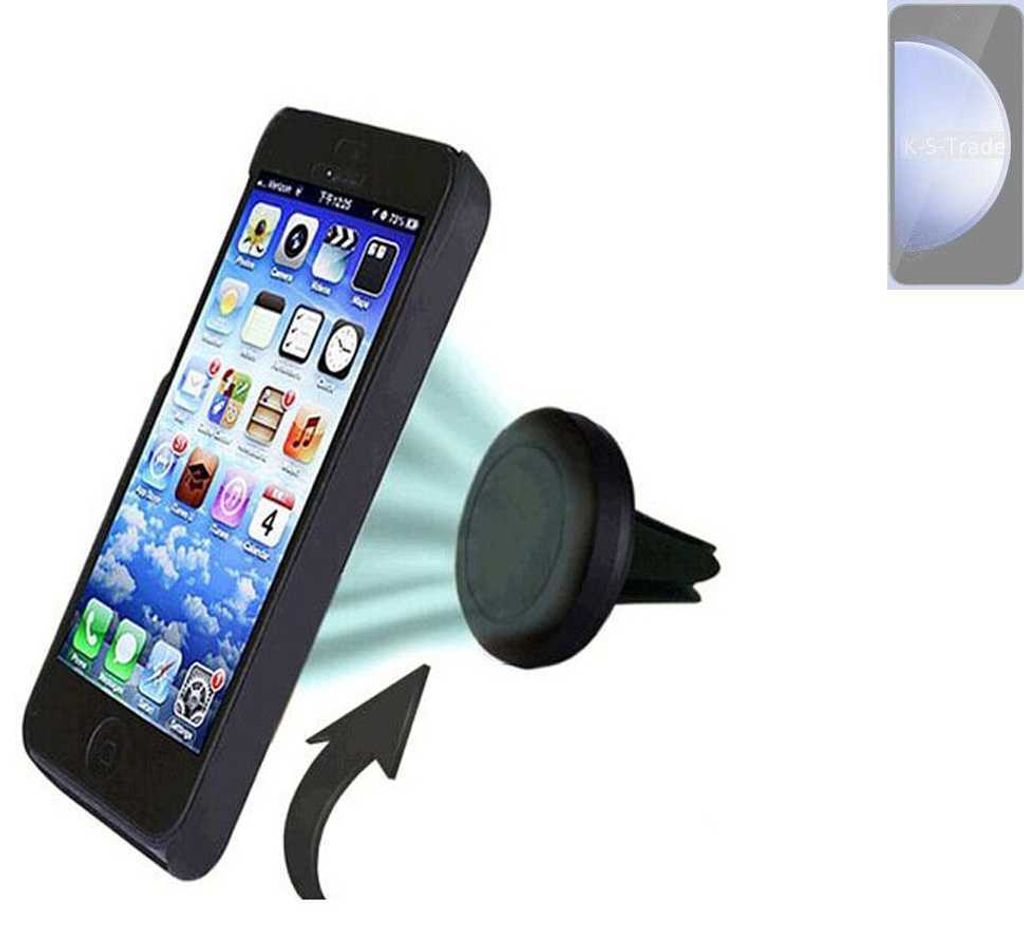 K-S-Trade Kompatibel mit Samsung Galaxy S23 FE SM8450 Auto Handy Halterung KFZ Halter Lüftungsgitterhalterung Air Vent mount Smartphone Halter