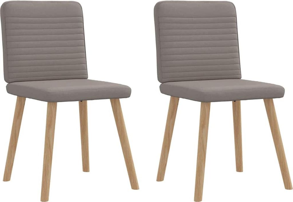 Esszimmerstühle 2 Stk. Taupe Stoff