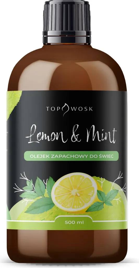 Huile parfumée citron et menthe 500 ml pour purifier l'air intérieur