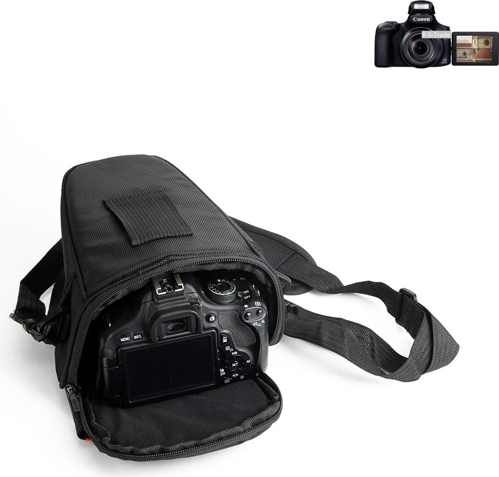 K-S-Trade Kameratasche Fototasche Schultertasche Umhängetasche kompatibel mit Canon PowerShot SX60 HS Colt für Systemkameras Schutzhülle bag