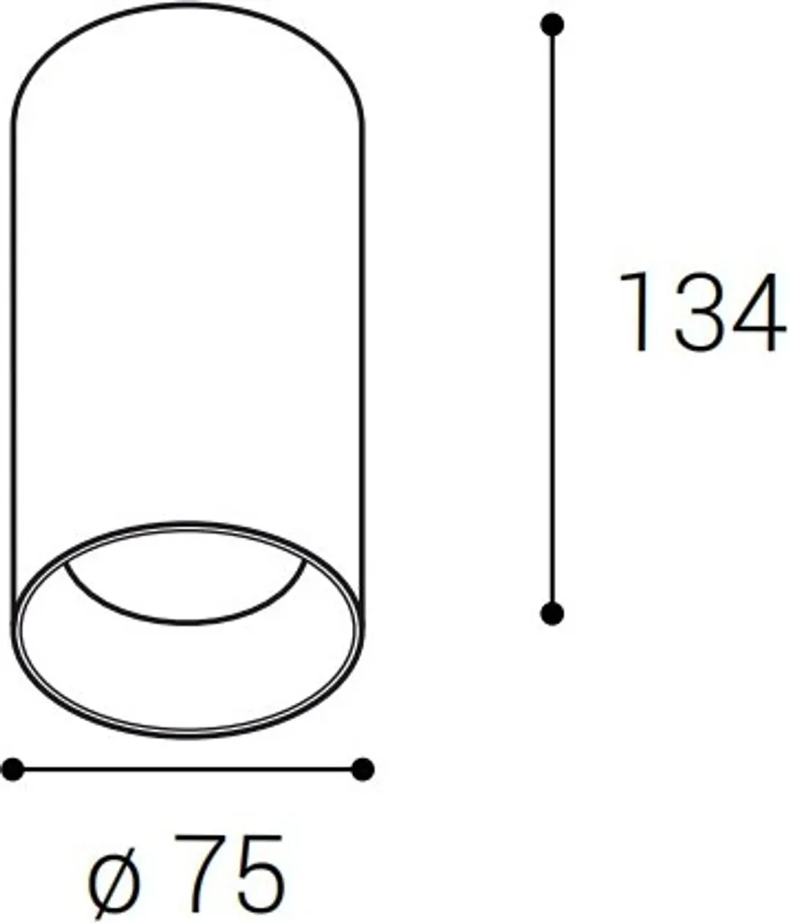 Plafonnier LED cylindrique TINY II blanc chaud dimmable design chic - 10