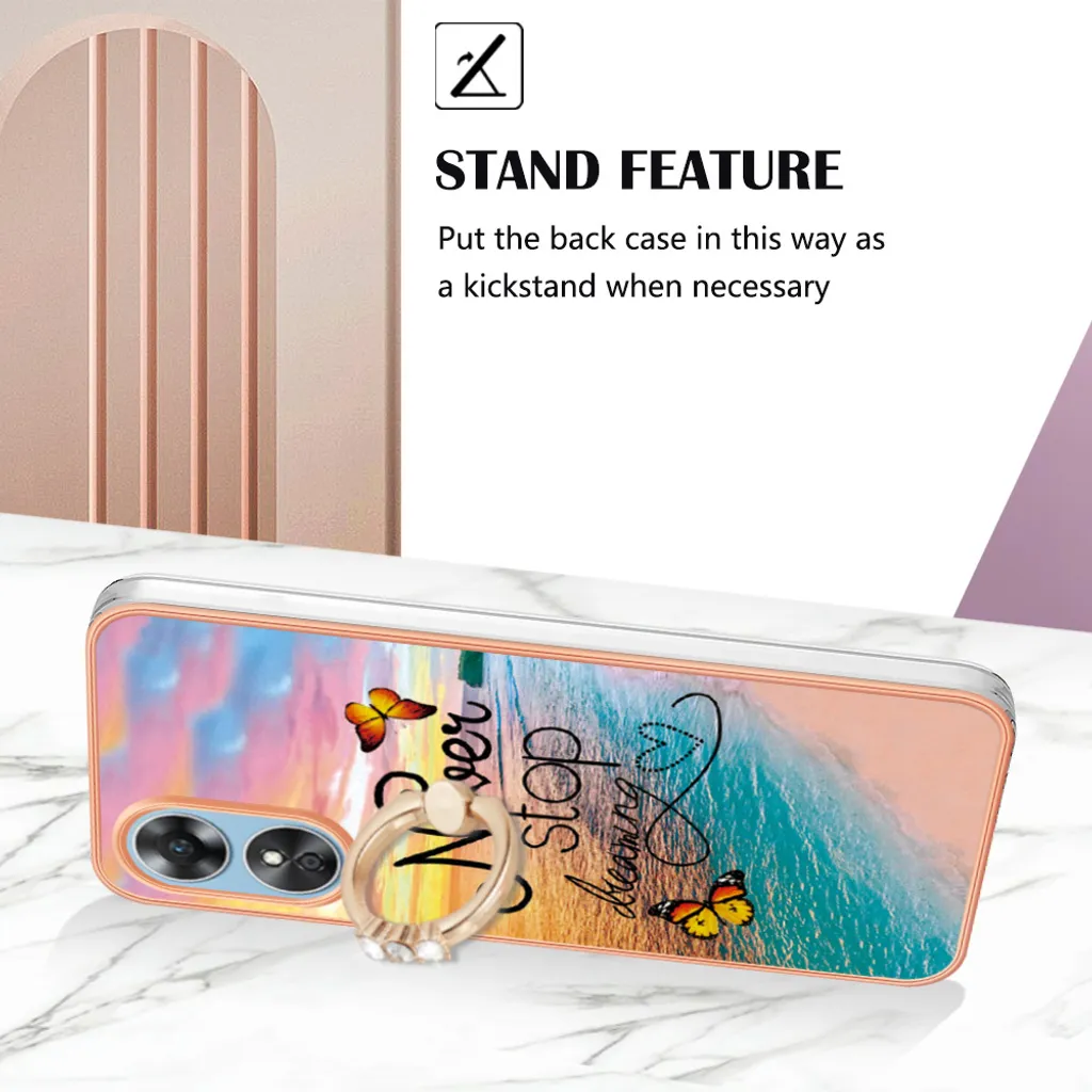 HAOYE Cover per OPPO A17, Elegante Brillantini Modello