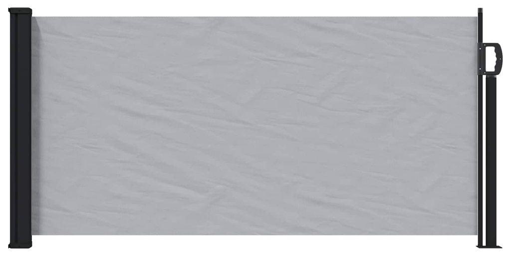 vidaXL Ausziehbares Seitenmarkise Grau 300 x 100 cm Polyester