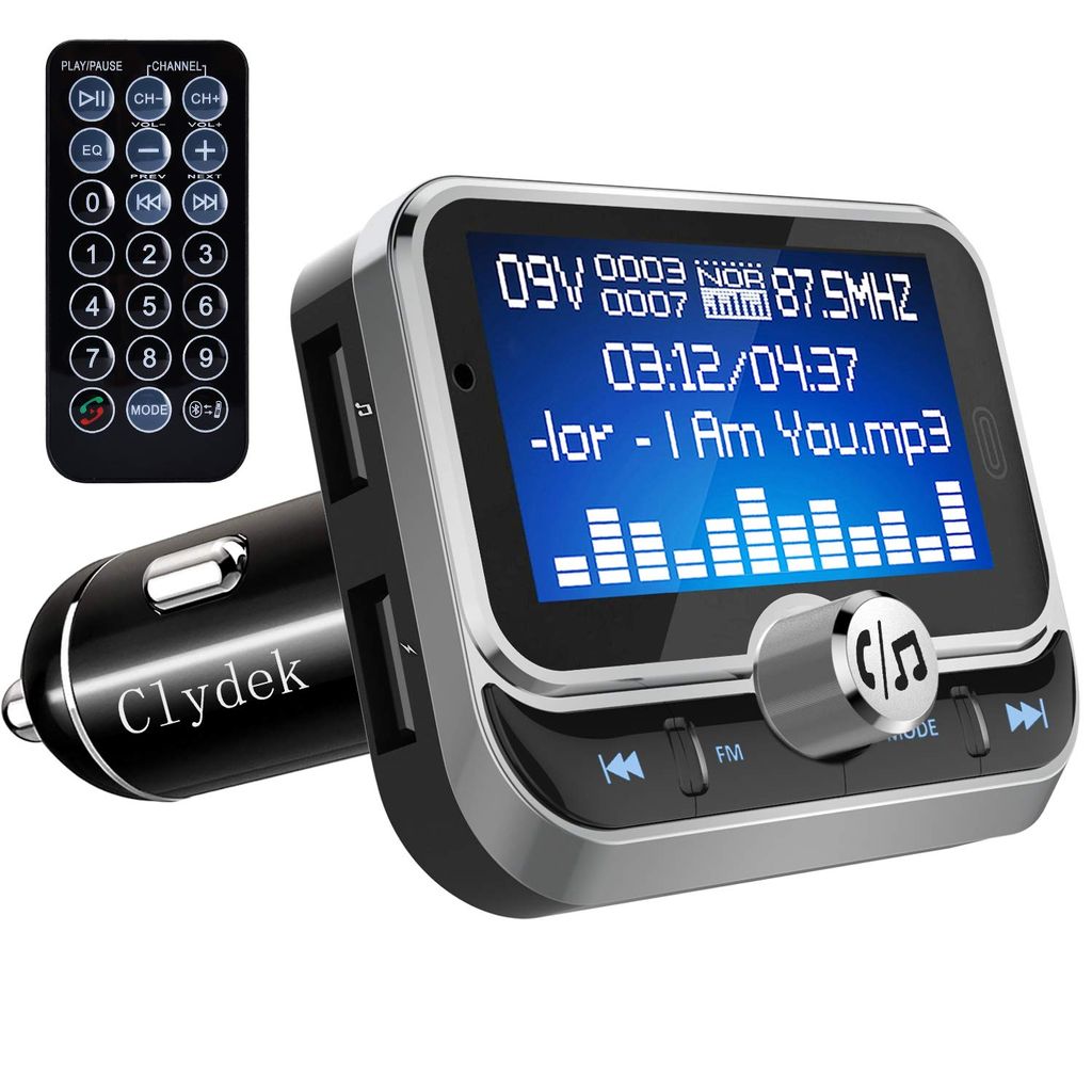 drahtloser Auto-FM-Transmitter-Radio-Adapter Auto-Kit Bluetooth-Autosender Musikplayer-Unterstützung für TF-Karte und U-Disk Freisprechfunktion FM-Transmitter mit zwei USB-Ladeanschlüssen Auto A 