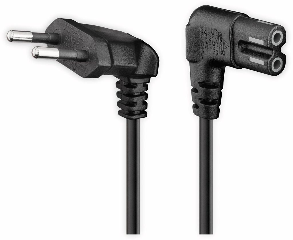 Goobay Connettore CEE 7/16 / IEC 60320 C7, 3 m Nero CEE7/16 Immagine del prodotto 