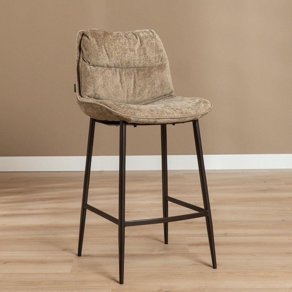 Bronx71 Barhocker Trevi Samt taupe 68 cm