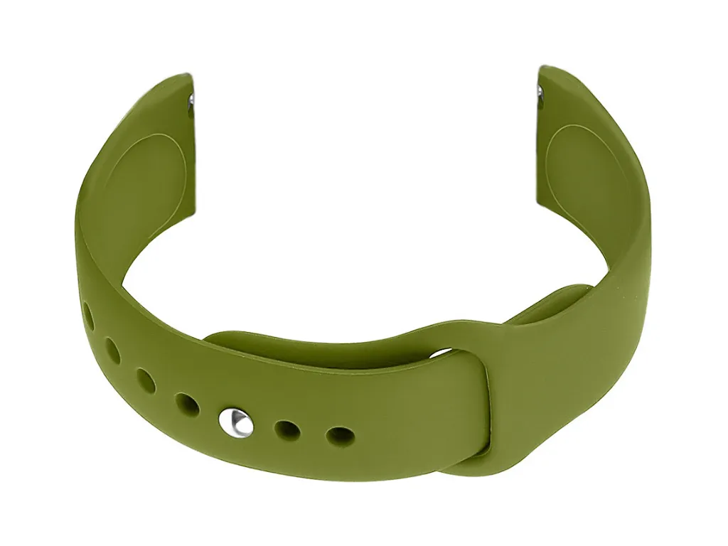Bracelet montre U21 20mm Olive souple et résistant - Caoutchouc Premium