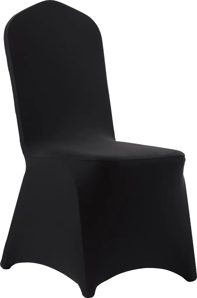Housses de chaises SucceBuy 150 pièces en élasthanne noir 51x45x95cm