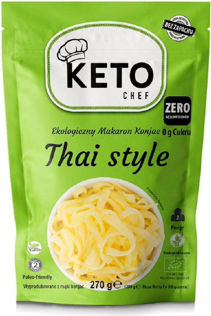 MAKARON (KONJAC) THAI STYLE BEZGLUTENOWY BIO 270 g (200 g) - KETO CHEF