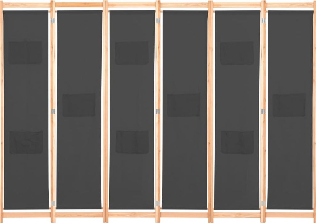 vidaXL Séparation de pièce 6 pièces Gris 240 x 170 x 4 cm Image du produit 