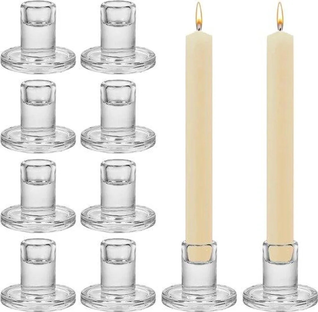 Supports de bougies en verre pour ambiance cocooning et déco table Noël