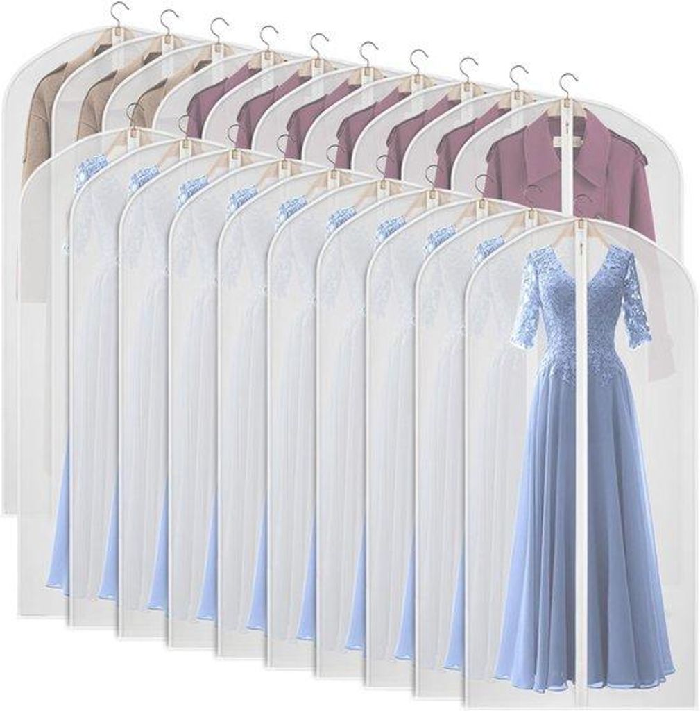 Hänge Kleiderbügel, 20 Stück, lange Kleiderbügel, atmungsaktive Stoffbügel für lange Kleider, Hochzeitskleider, Kleiderbügel für Jacken, Pa...