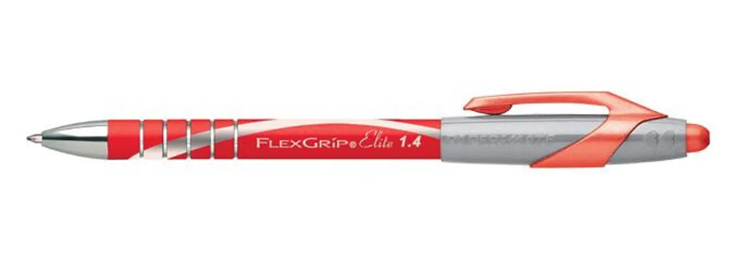 Paper Mate Flexgrip Elite Stylo Rouge à Pointe Large 1,4mm Grip Confort