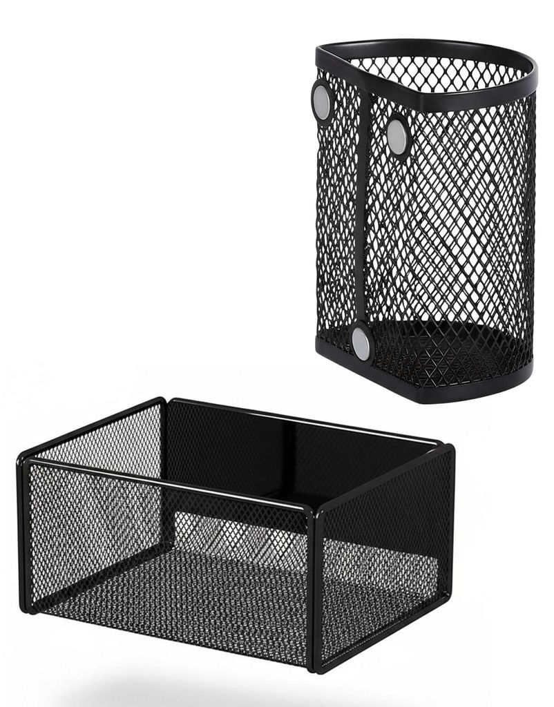 2-teiliges magnetisches Gewürzregal, magnetischer Organizer für Kühlschrank, Küche, Mikrowelle, Waschmaschine, 1 quadratisch + 1 halbkreisförmig