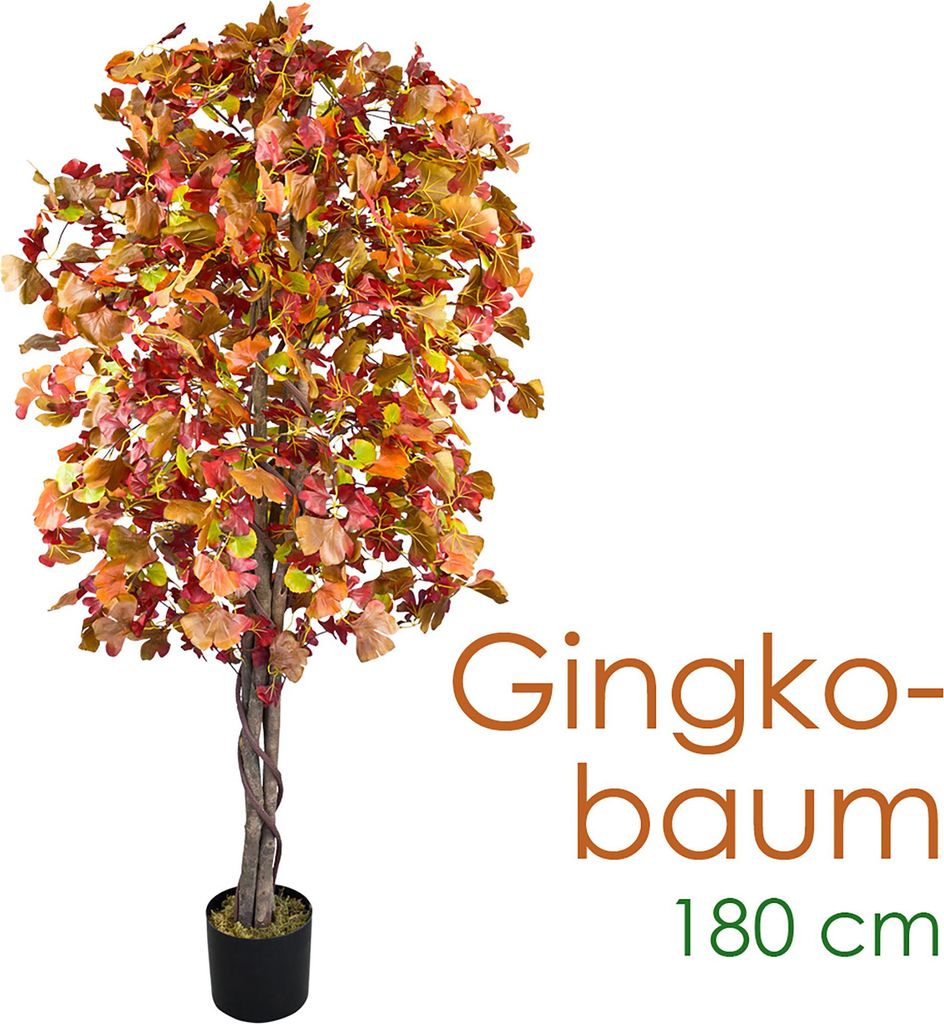 Arbre des Pagodes Ginkgo Plante Artificielle Artificiel Image du produit 