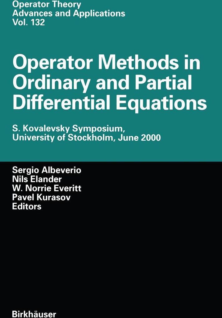 Operator Methods in Ordinary and Partial Differential Equations