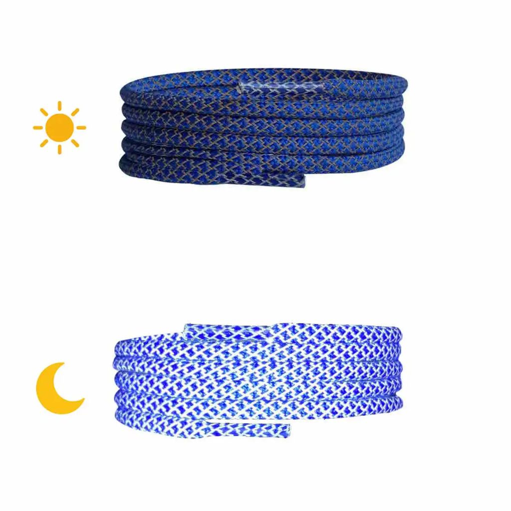 Reflektierende Schnürsenkel - Blau - Rund - 160 cm