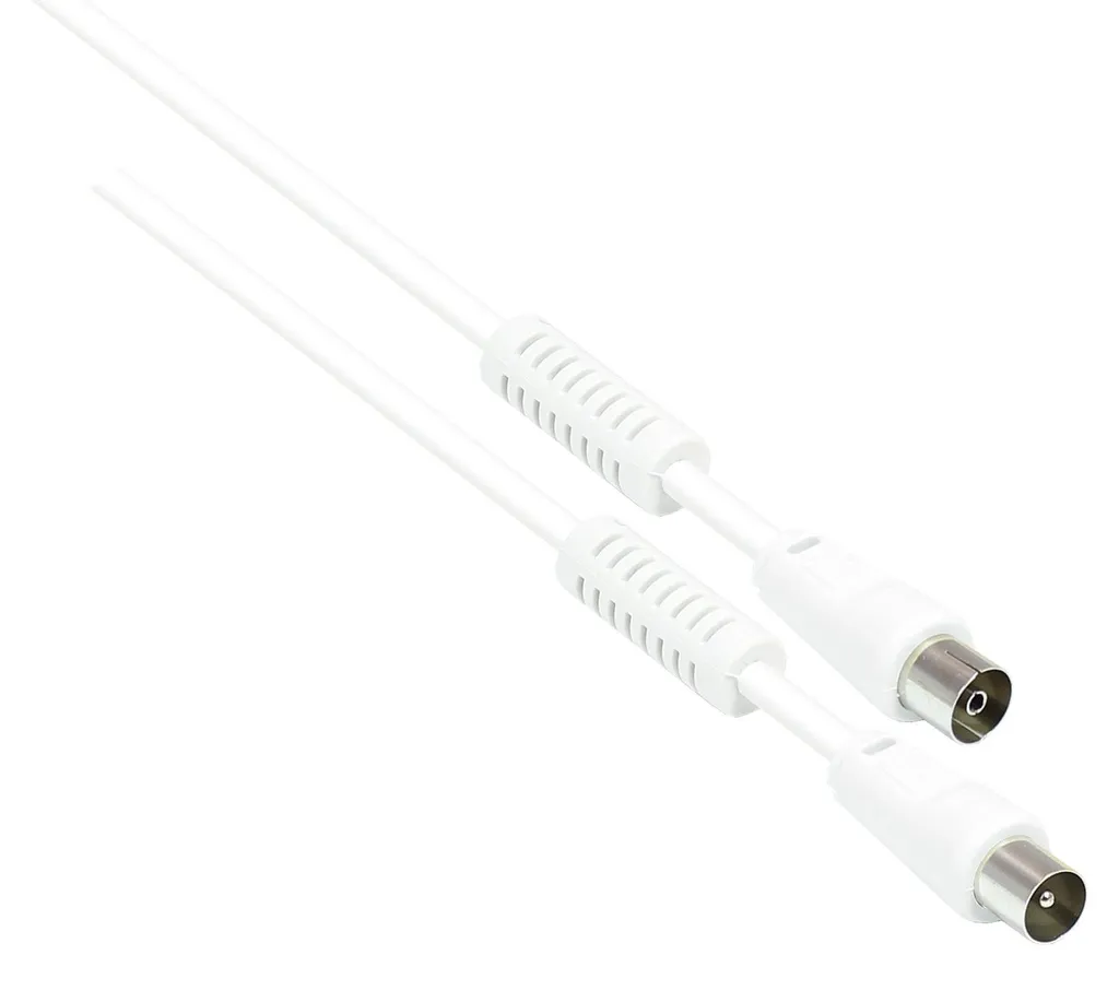 Good Connections Câble d'antenne TV blanc 30m - Liaison coaxiale Mâle-Femelle