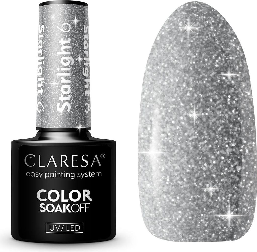 Claresa Uv/Led Hybridní Lak Starlight 6 Lesklý Tmavě Obrázek produktu 
