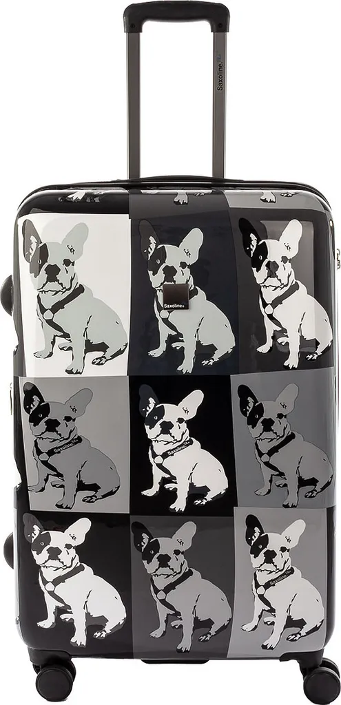 Valise de voyage Saxoline Blue Bulldog Monochrome idéale pour l'avion