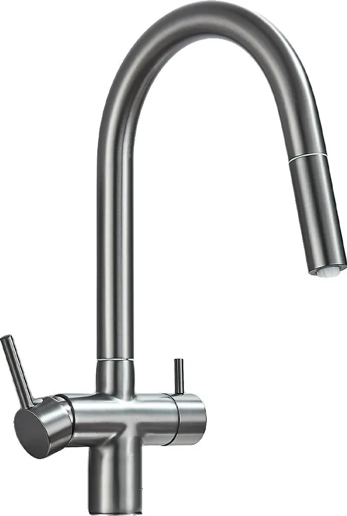 Miscelatore Cucina Grigio 360 Gradi Doppia Maniglia Professionale