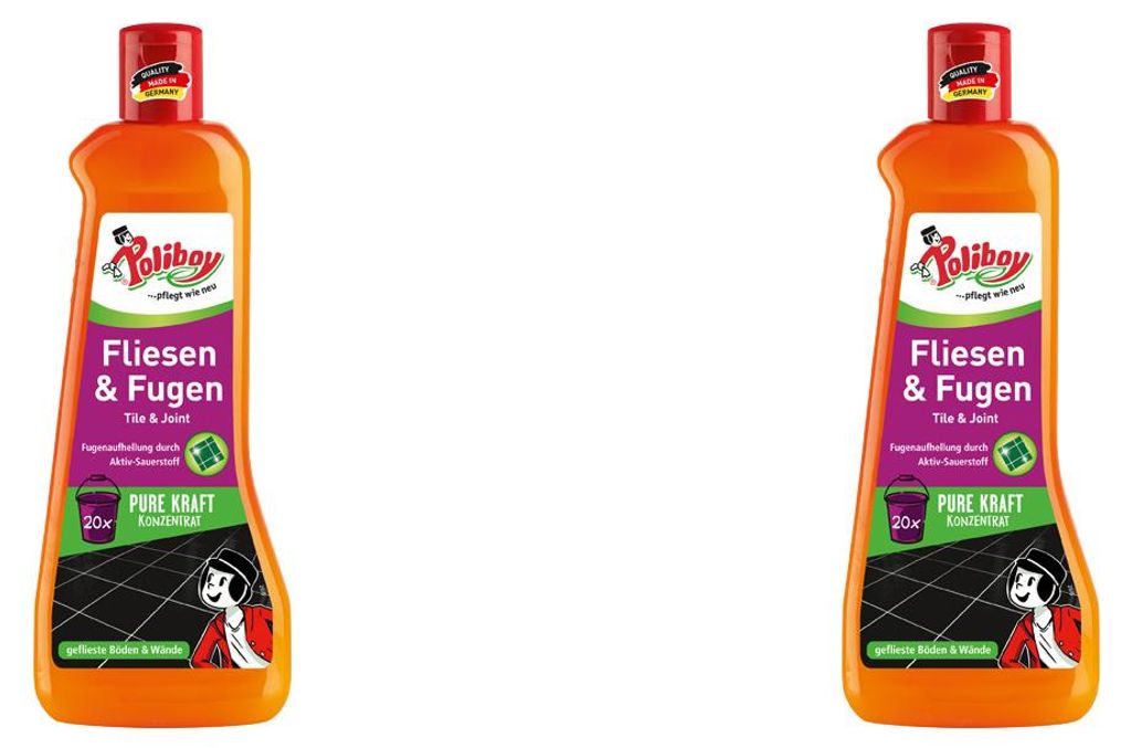 Poliboy Fliesen & Fugen Konzentrat 2er Set - 1L, Inhalt Produktbild 