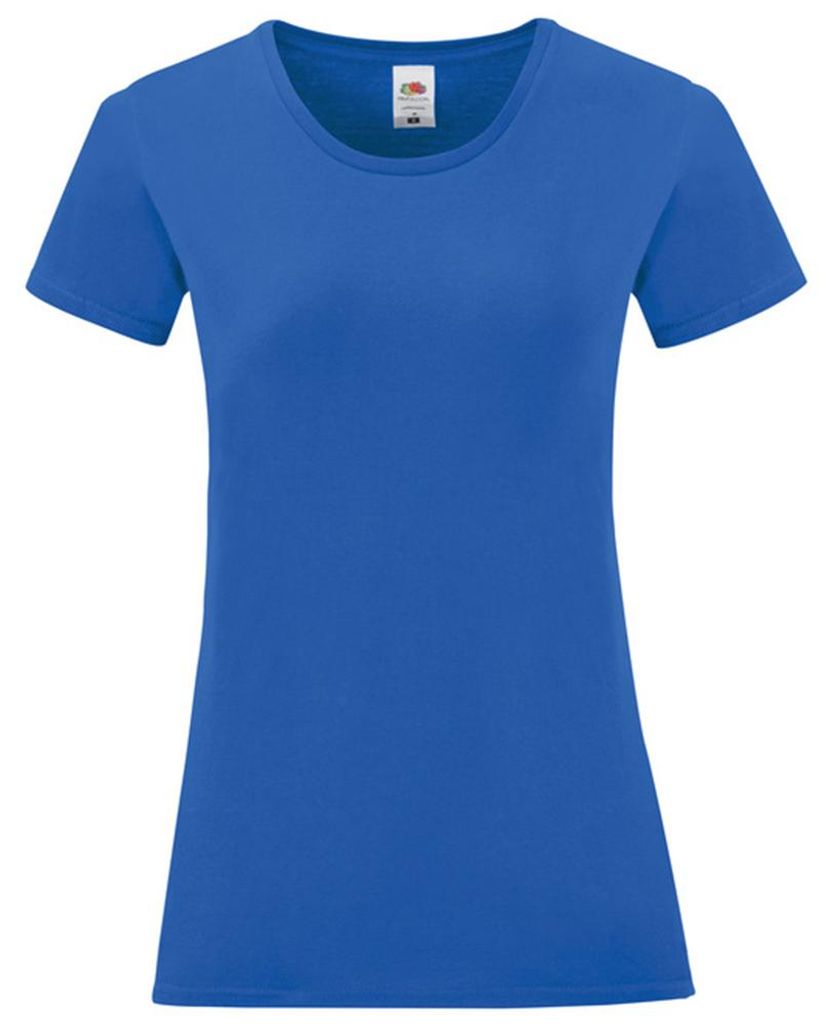 Fruit of the Loom - "Iconic" T-Shirt für Damen, Gekämmte Baumwolle LT5720 (XXL) (Königsblau)