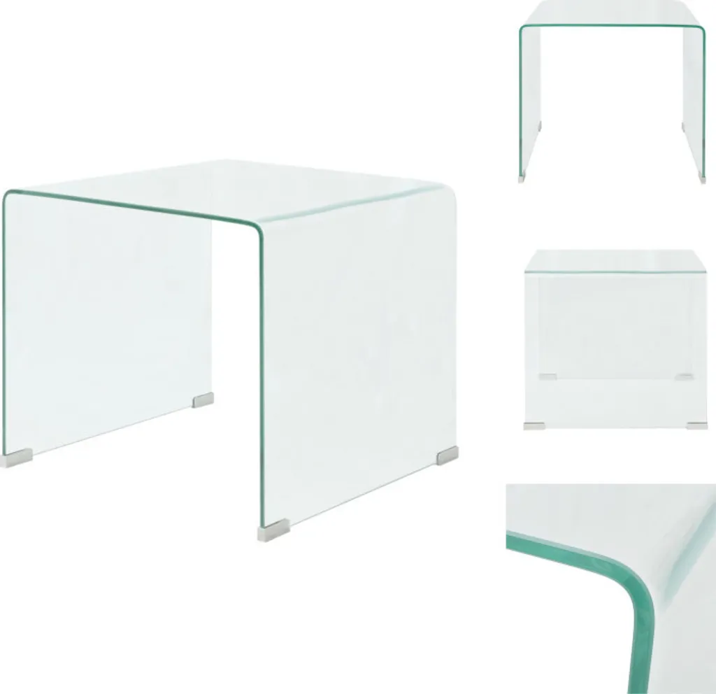 Table d'appoint en verre pour petit salon - Gain de place et Design