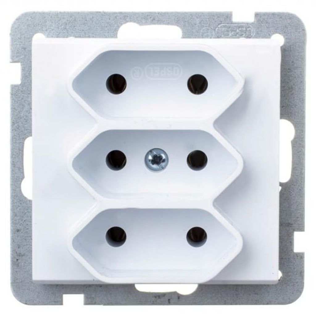 prise triple EURO blanc Ospel Sonata GP-3R/m/00 Image du produit 
