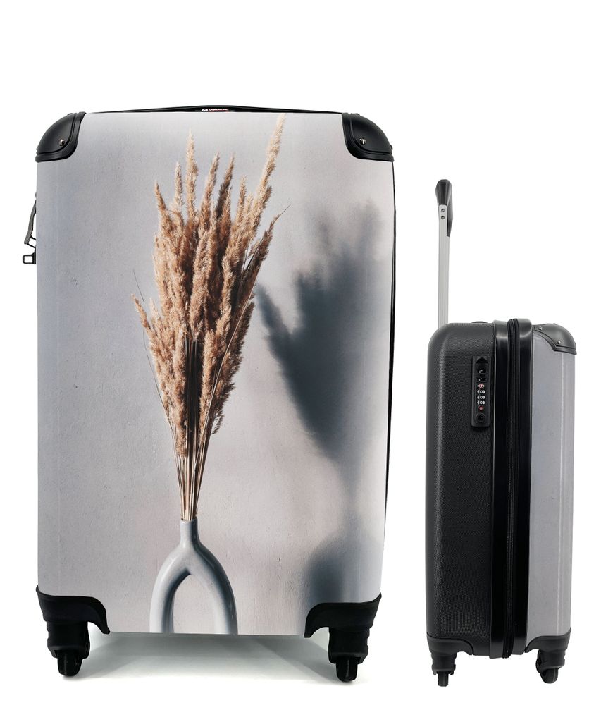 MuchoWow Koffer Handgepäck Trolley Rollkoffer Kleine Reisekoffer mit 4 Rollen - Stilleben - Modern - Cabin Size < 55x40x23 cm & 55x40x20 cm - Fo...