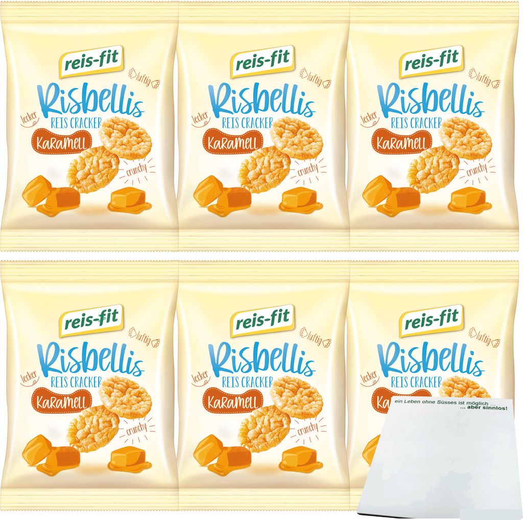 Reis-Fit Risbellis Caramel Fettarme Reis-Cracker mit Produktbild 