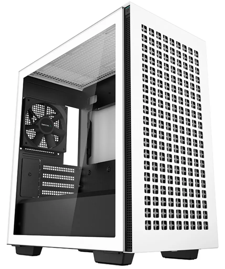 Boîtier PC Micro ATX Deepcool CH370 Blanc Châssis Gamer avec Vitre Latérale