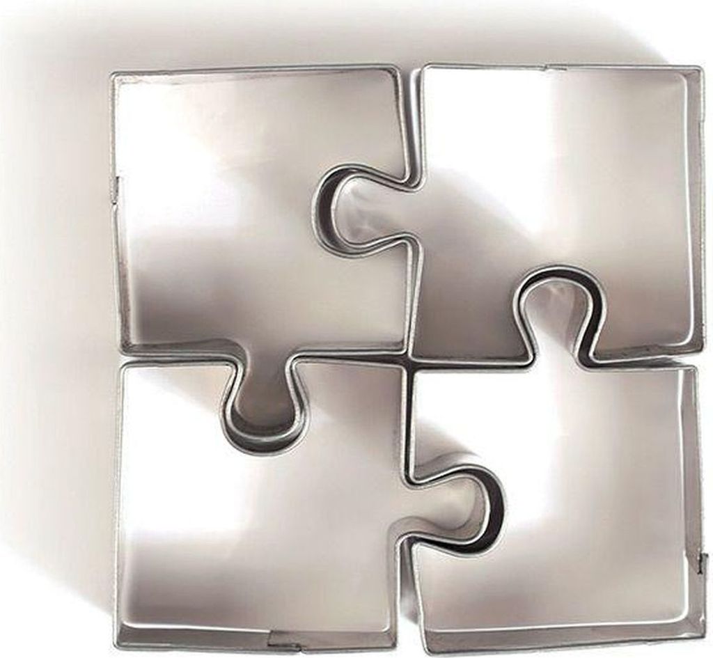 8 Mini-Ausstecher aus Edelstahl - Puzzle Produktbild 