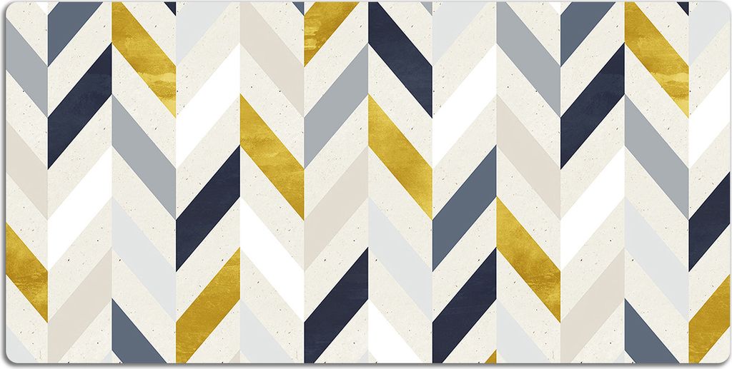 Schreibtischmatte Tischunterlage 120x60 cm Mauspad - Linien in Herringbone.